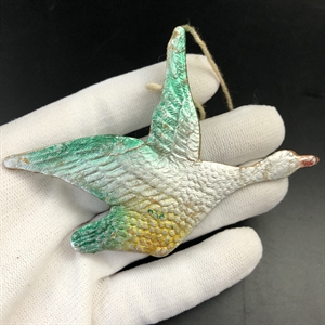 Советская ёлочная игрушка «Утка», объёмный картонаж, СССР, 1950-е гг. 001968 - фото 22464