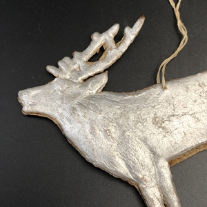 Антикварная ёлочная игрушка Олень, объёмный картонаж, СССР, 1940-е гг. 001969 - фото 22480