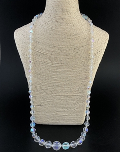 Чешские бусы с покрытием Aurora Borealis, 63 см, 1980-е гг. 001973 - фото 22541