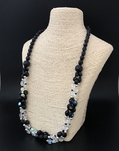 Чешские бусы с покрытием Aurora Borealis, 55 см, 1970-е гг. 001979 - фото 22641