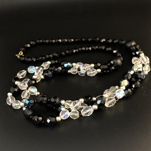 Чешские бусы с покрытием Aurora Borealis, 55 см, 1970-е гг. 001979 - фото 22642