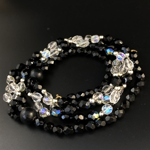 Чешские бусы с покрытием Aurora Borealis, 55 см, 1970-е гг. 001979 - фото 22644