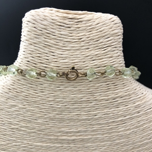 Антикварное чешское колье из уранового стекла, 55 см, 1940-е гг. 001983 - фото 22716