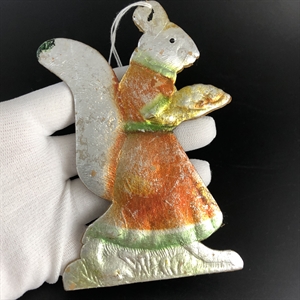 Советская ёлочная игрушка «Белочка», объёмный картонаж, СССР, 1950-е гг. 001985 - фото 22749