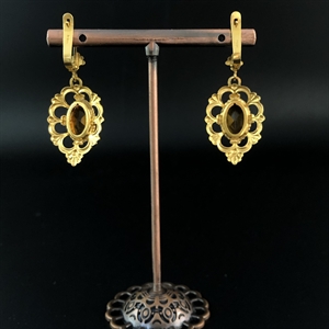 Серьги «Золото осени», завод «Красная Пресня» , СССР, 1980-е гг. 001991 - фото 22828