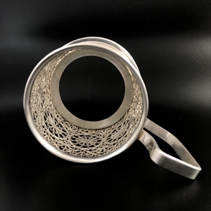 Подстаканник «Скань», Промартель Мстёра, мельхиор, серебрение, СССР, 1968 год 001998 - фото 23000