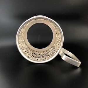 Подстаканник «Скань», Промартель Мстёра, мельхиор, серебрение, СССР, 1968 год 001999 - фото 23015