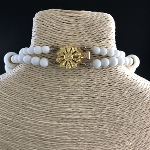 Чешские бусы из молочного стекла, 1970-е гг. 002000 - фото 23036