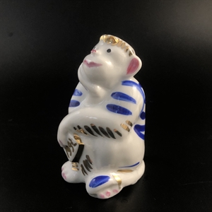 Статуэтка «Обезьянка в тельняшке», Дулёво, фарфор, Россия, 1991-й г. 002006 - фото 23124