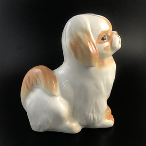 Статуэтка «Пекинес», фарфор, ЛФЗ, СССР, 1970-е гг. 002008 - фото 23150