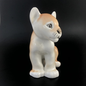 Статуэтка «Львенок», фарфор, СССР, ЛФЗ, 1980-е гг. 002010 - фото 23176