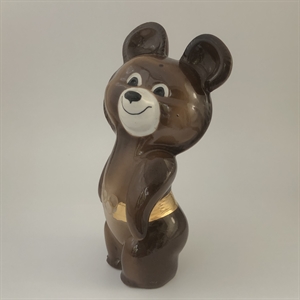 Статуэтка «Олимпийский мишка», Хайтинский фарфоровый завод, фарфор, СССР, 1979 год 002013 - фото 23216