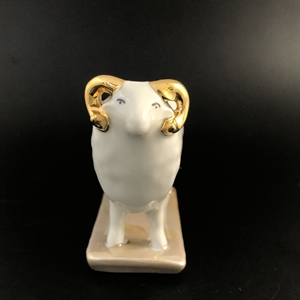 Статуэтка «Баран», Дулёво, фарфор, Россия, 1990 год 002022 - фото 23379