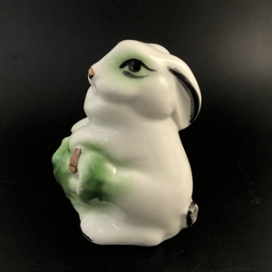 Статуэтка «Заяц с овощами», Дулёво, фарфор, СССР, винтаж 002023 - фото 23390