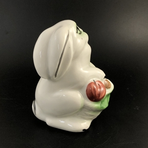 Статуэтка «Заяц с овощами», Дулёво, фарфор, СССР, винтаж 002023 - фото 23392