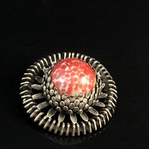 Винтажная чешская брошь «Артишок», 1950-е гг. 002029 - фото 23492