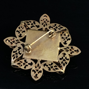Винтажная чешская брошь «Ажур», 1960-е гг. 002030 - фото 23509