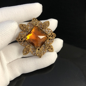 Винтажная чешская брошь «Ажур», 1960-е гг. 002030 - фото 23512