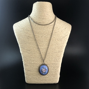 Кулон на цепочке «Букет», финифть, СССР, 1980-е гг. 002042 - фото 23857