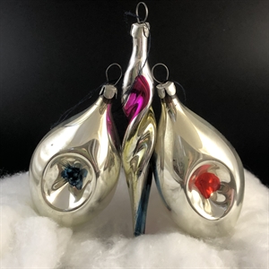 Набор советских ёлочных игрушек «Прожектор и сосулька», СССР, 1970 гг 002047 - фото 23966