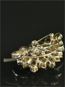 Чешская брошь «Лист», 1980-е гг. 002071