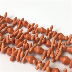 Длинные чешские бусы из кораллового стекла, 112 см, 1970-е гг. 001581 - фото 2530