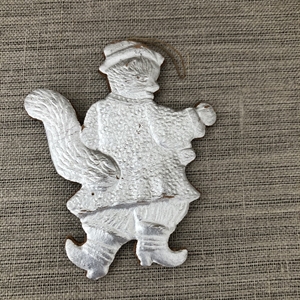 Антикварная ёлочная игрушка Кот-Баюн с гуслями, объёмный картонаж, СССР, 1940-е гг. 001217 - фото 402