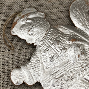 Антикварная ёлочная игрушка Кот-Баюн с гуслями, объёмный картонаж, СССР, 1940-е гг. 001217 - фото 405