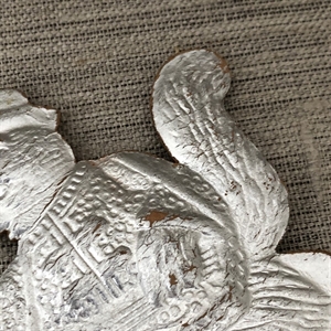 Антикварная ёлочная игрушка Кот-Баюн с гуслями, объёмный картонаж, СССР, 1940-е гг. 001217 - фото 406