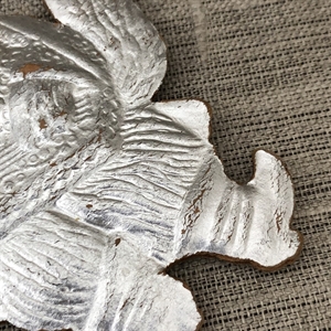 Антикварная ёлочная игрушка Кот-Баюн с гуслями, объёмный картонаж, СССР, 1940-е гг. 001217 - фото 407