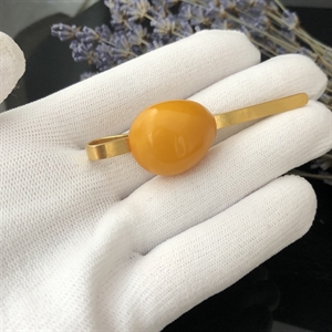 Зажим для галстука с природным балтийским янтарём, СССР, Калининград, 1969-й г. 001478 - фото 4417