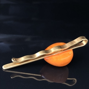 Зажим для галстука с природным янтарём, СССР, Калининград, 1969 год 001305 - фото 4426