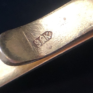 Зажим для галстука с природным янтарём, СССР, Калининград, 1969 год 001305 - фото 4429