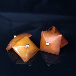 Запонки из натурального янтаря, СССР, 1970-1980-е гг. 001233 - фото 4457