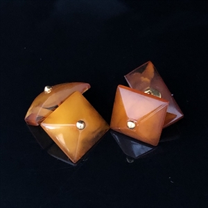 Запонки из натурального янтаря, СССР, 1970-1980-е гг. 001233 - фото 4458