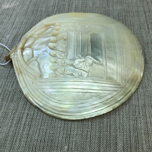 Икона на раковине (перламутр), «Тайная вечеря», Палестина, XIX век 000027 - фото 4629