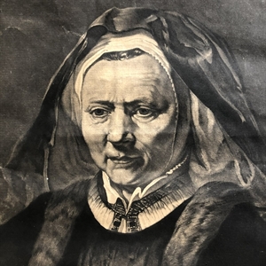 Антикварный эстамп "Жена Рембрандта", Лондон, 1777 г. 000117 - фото 591