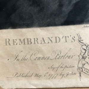 Антикварный эстамп "Жена Рембрандта", Лондон, 1777 г. 000117 - фото 596