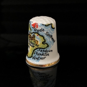 Коллекционный наперсток ISLE of WIGHT, фарфор, Англия, 1970-1980-е гг. 001462 - фото 6497