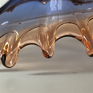 Конфетница «Волна», гутное стекло, СССР, 1970-е гг. 001565 - фото 6756