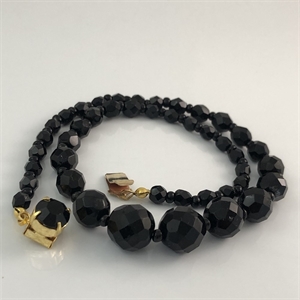 Короткие чешские бусы из гранёного стекла, 38 см, 1970-е гг. 001551 - фото 6797