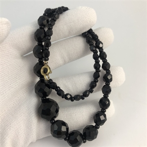 Короткие чешские бусы из гранёного стекла, 40 см, 1970-е гг. 001695 - фото 6806