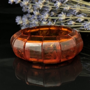 Браслет из формованного балтийского янтаря , Калининград, СССР, 1980-е гг. 001422 - фото 826