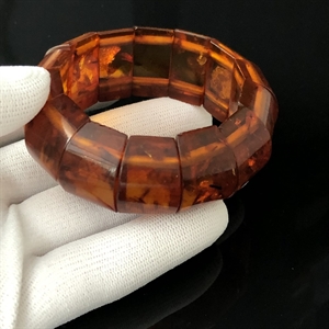 Браслет из формованного балтийского янтаря , Калининград, СССР, 1980-е гг. 001422 - фото 827