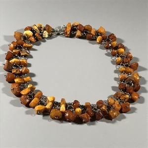 Ожерелье из природного балтийского янтаря, СССР, 1960-е гг. 000717 - фото 9074