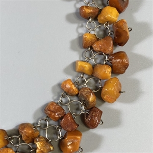 Ожерелье из природного балтийского янтаря, СССР, 1960-е гг. 000717 - фото 9081