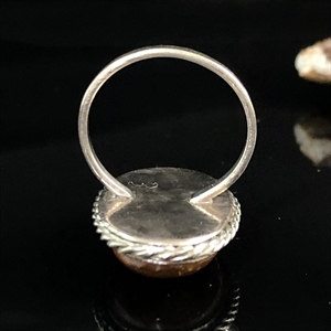 Перстень с янтарем (природный балтийский янтарь, мельхиор), СССР, 1970-1980-е гг. 000705 - фото 9329