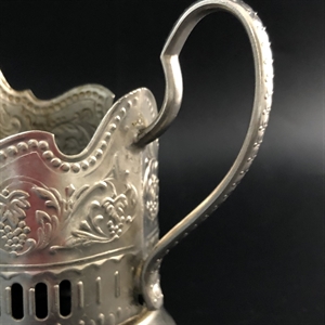 Подстаканник «Космос», Кольчугино, мельхиор, СССР, 1960-е гг. 000558 - фото 9997